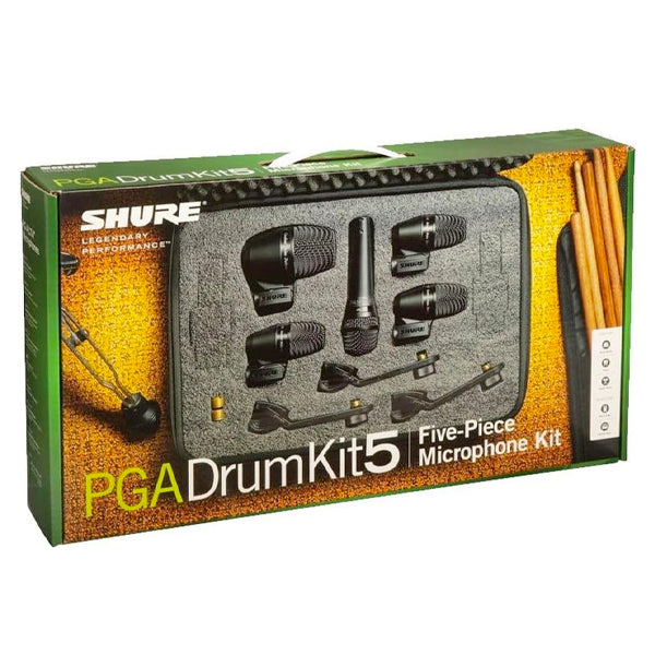 Shure PGADRUMKIT5 5 Pieces Alta Drum Microphone Kit Essential Package Mic