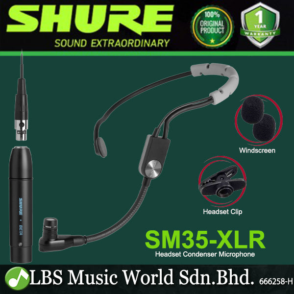 Shure SM35 Performance Headset Condenser Microphone Headwon Mic