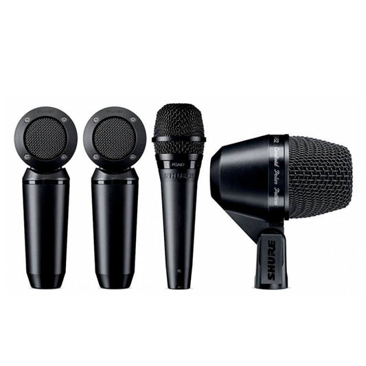 Shure PGASTUDIOKIT4 4 Pieces Drum Microphone Kit Studio Mic Package