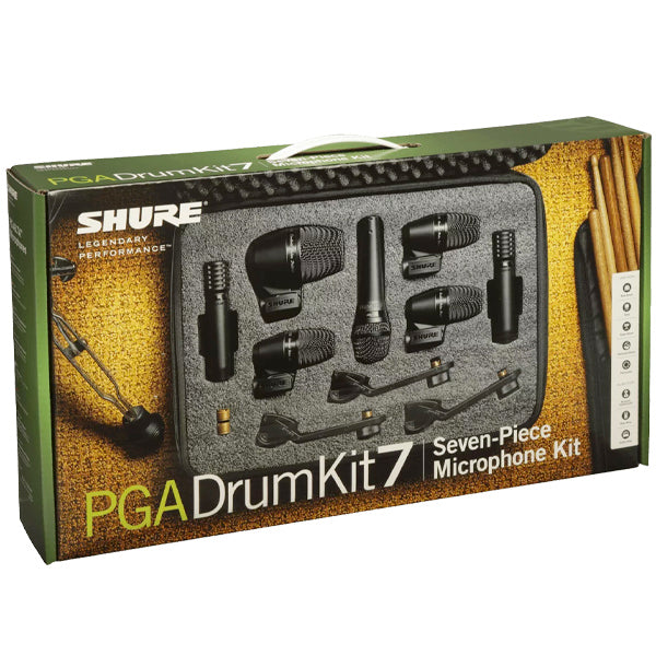 Shure PGADRUMKIT7 7 Pieces PG Alta Drum Microphone Kit Extended Mic Package