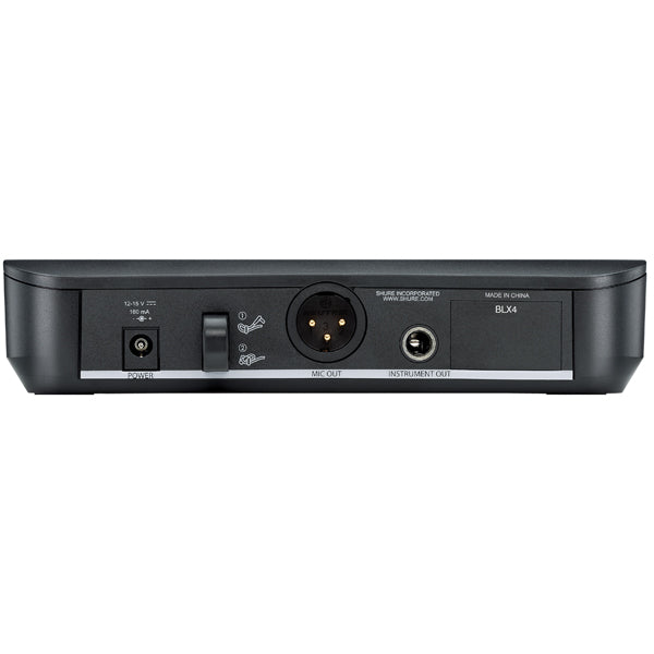 Shure BLX4 Single Channel Wireless Mic Receiver for BLX Microphone Wireless System