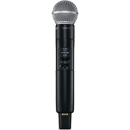 Shure SLXD2/SM58 Digital Wireless Handheld Microphone Transmitter with SM58 Interchangeable Mic Capsule (SLXD2 SM58)