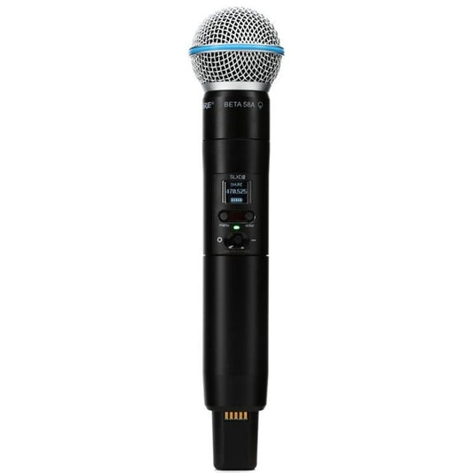 Shure SLXD2/B58 Digital Wireless Handheld Microphone Transmitter with B58 Interchangeable Mic Capsule (SLXD2 Beta 58)
