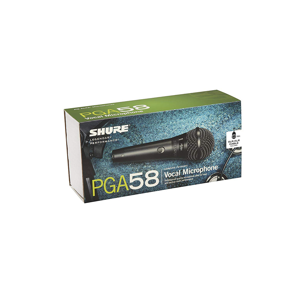 Shure PGA58 Cardioid Dynamic Vocal Microphone with XLR Mic Cable