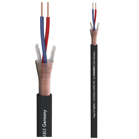 Sommer Cable 200-0001 Microphone Cable Stage 22 Highflex Mic Wire - 1 Meter (Black)
