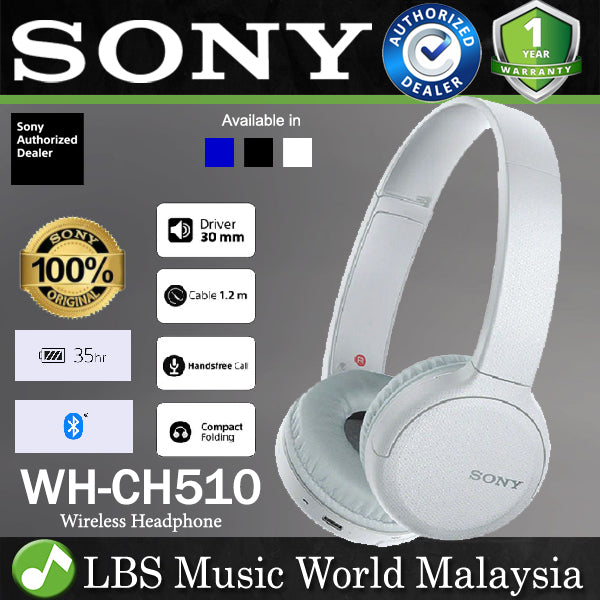 Sony WH-CH510 Wireless Over Ear Headphone with Bluetooth and Mic (WHCH510 WH CH510)
