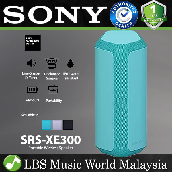 Sony SRS-XE300 Wireless Portable Bluetooth Speaker With IP67 Waterproof, Dustproof and Shockproof (SRS XE300)