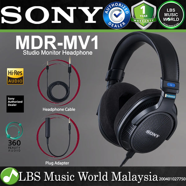 Sony MDR-MV1 Open Back Studio Monitor Headphone (MDR MV1) - LBS