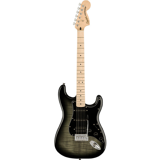 Squier Affinity FMT HSS Stratocaster Electric Guitar with Maple Fingerboard - Black Burst