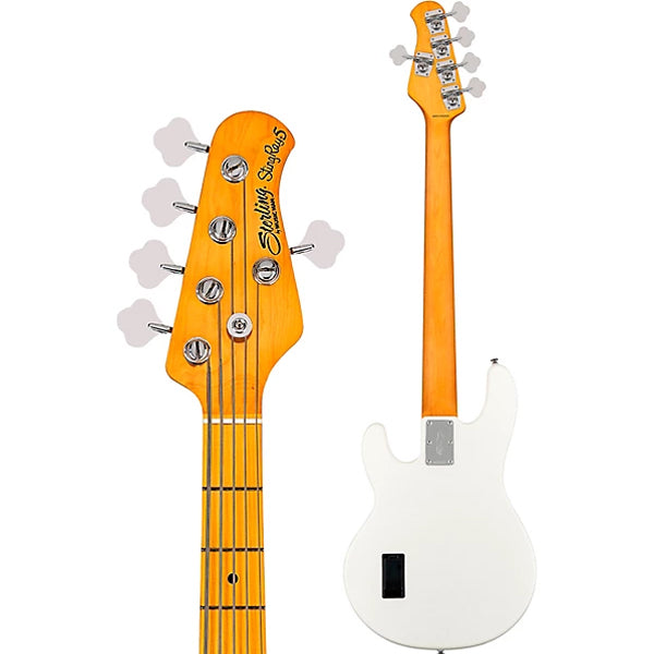 Sterling by Ernie Ball RAY25CA Stingray 5 String Electric Bass Guitar - Olympic White (RAY25CA)