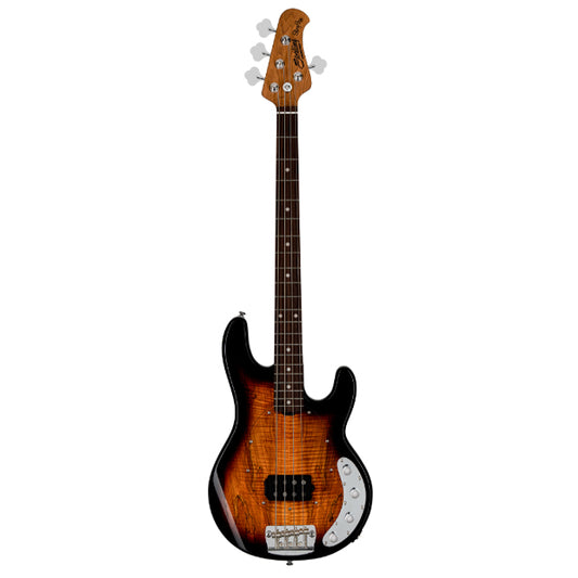 Sterling RAY34SM Stingray Maple Top Electric Bass Three Tone Sunburst (RAY34SM)