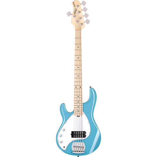 Sterling by Ernie Ball Music Man Stingray Ray5 Lefthanded Electric Bass Guitar- Chopper Blue (RAY5LH-CHB)