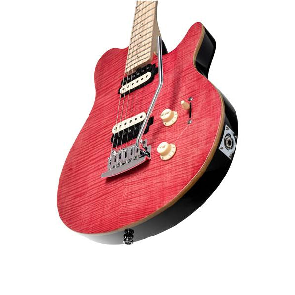 Sterling AX3FM Flame Maple Top Axis Series Electric Guitar - Stain Pink (AX3FM)