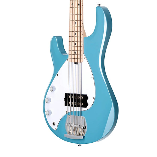Sterling by Ernie Ball Music Man Stingray Ray5 Electric Bass Guitar- Chopper Blue (RAY5-CHB)