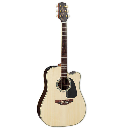 Takamine GD51CE-NAT Cutaway Dreadnought Solid Spruce Top Acoustic Electric Guitar with Bag - Natural (GD51CE NAT)