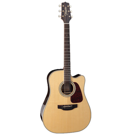 Takamine GD90CE-ZCNAT Dreadnought Cutaway Solid Spruce Top Acoustic Electric Guitar with Bag - Nature Gloss (GD90CE ZCNAT)