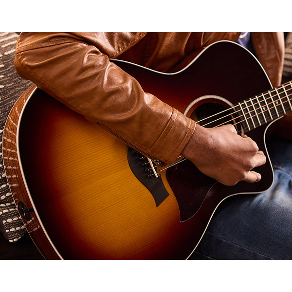 Taylor 214ce-SB DLX Grand Auditorium Acoustic Electric Guitar with Case - Tobacco Sunburst (214ce)