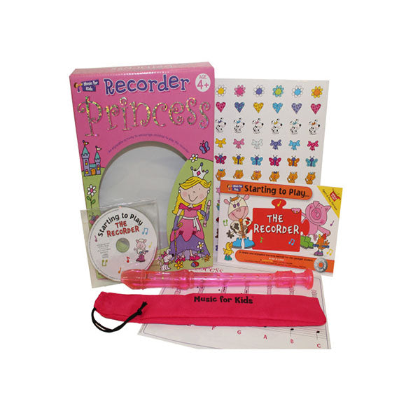 Kid Music Toy Open and Play Recorder Pack with Cleaning Rod + Bag + Fingering Chart + Sticker + CD + Tutor Book