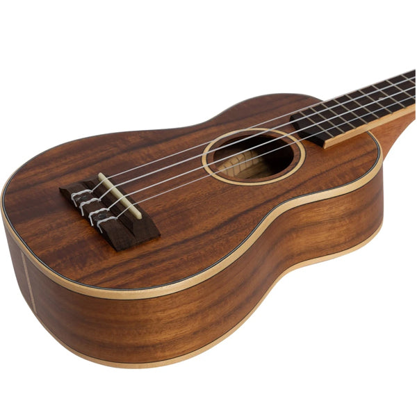 TIKI TKS-3-NST 3 Series Koa Wood Soprano Ukulele - Natural Satin (TKS3 TKS 3)