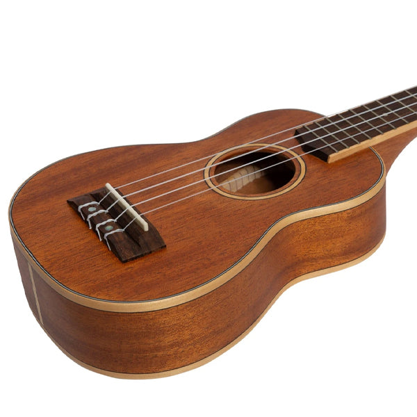 TIKI TMS-5-NST 5 Series Mahogany Solid Top Soprano Ukulele - Natural satin (TMS5 TMS 5)