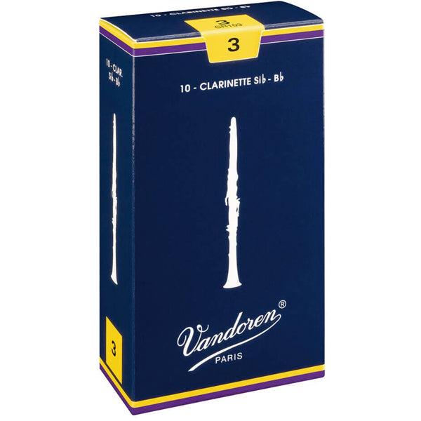 Vandoren Paris Bb Clarinet Traditional Reed Loose Pack Each - 1.0/ 1.5/ 2.0/ 2.5/ 3.0/ 3.5/ 4.0/ 4.5/ 5.0
