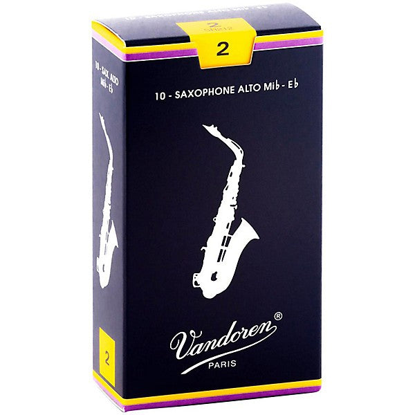 Vandoren Paris Alto Saxophone Traditional Reed Loose Pack Each - 1.0/ 1.5/ 2.0/ 2.5/ 3.0/ 3.5/ 4.0/ 4.5/ 5.0 (Alto Sax)