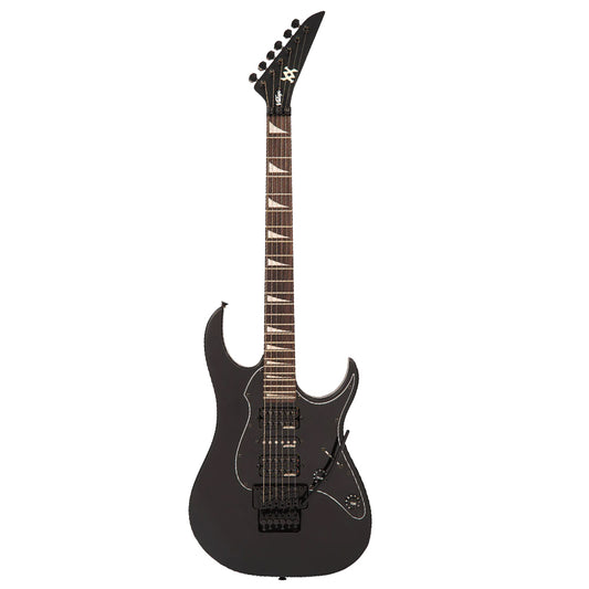 Vintage VR2000VMX Series Raider Cutaway Eastern Poplar Body with HSH Pickups Electric Guitar - Satin Black (VR2000 VMX)