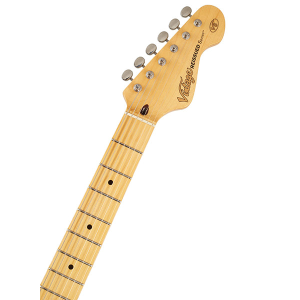 Vintage V6MNAT Reissued Series Ash Wood Body SSS Pickup Electric Guitar Natural Ash (V6 MNAT)