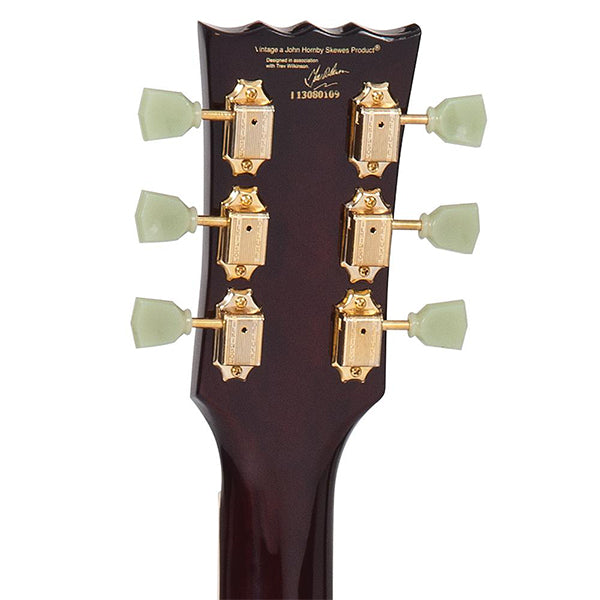 Vintage V100TSB Reissued Series Mahagony Body HH Pickup Electric Guitar Tobacco Sunburst (V100 TSB)