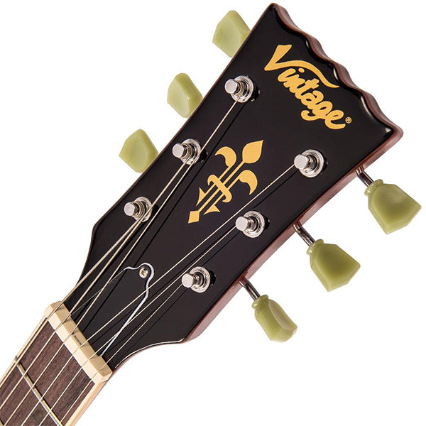 Vintage V100GT Reissued Series Mahagony Body HH Pickup Electric Guitar Gold Top (V100 GT)