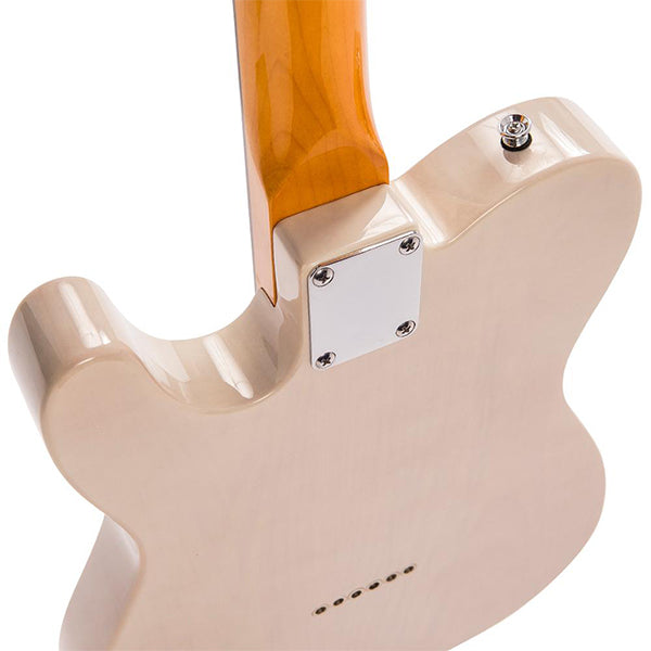 Vintage V62AB Reissued Series Eastern Poplar Body Single Cut SS Pickup Electric Guitar Ash Blonde (V62 AB)