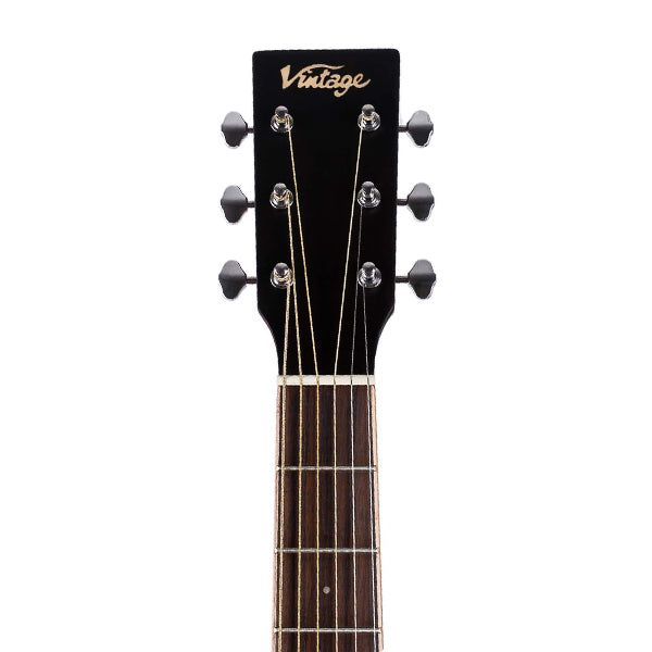 Vintage V501MH Dreadnought Solid Sitka Spruce Top Acoustic Guitar Satin Mahogany (V501 MH)
