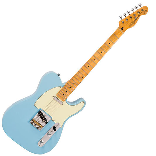 Vintage V75LB Reissued American Alder Body SS Pickup Electric Guitar Laguna Blue (V75 LB)
