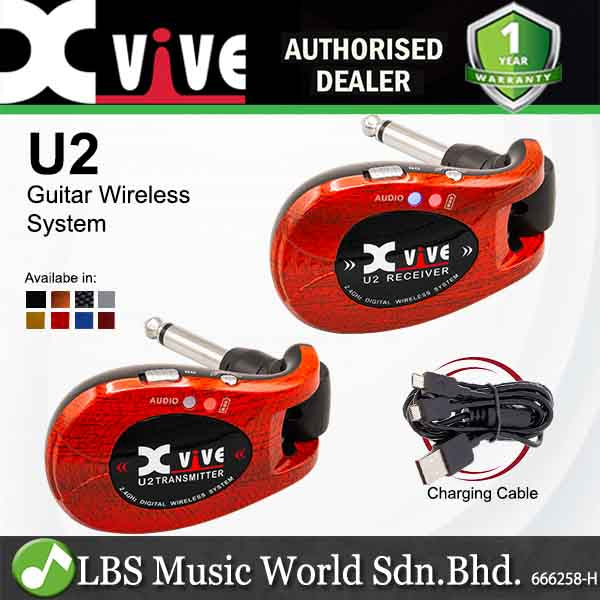 Xvive U2 Digital Wireless Guitar System with Rechargeable Transmitter and Receiver (U 2)