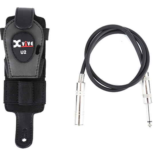 Xvive H1 Transmitter Holder Strap for U2 Guitar Wireless System with Extension Cable - Black (H 1)