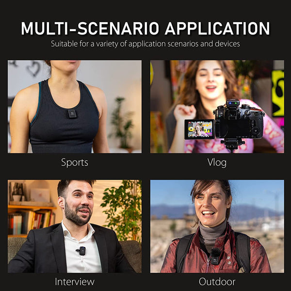 Xvive U6 Compact Wireless Mic System Portable Microphone for Smartphones and DSLR Camera (U 6)