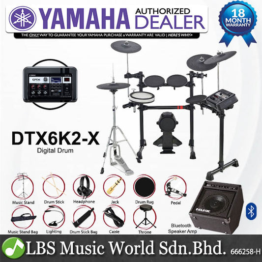 Yamaha DTX6K2-X Electric Drum Set Digital Kit with DTX-Pro Module (DTX6K2X DTX6K2 X)
