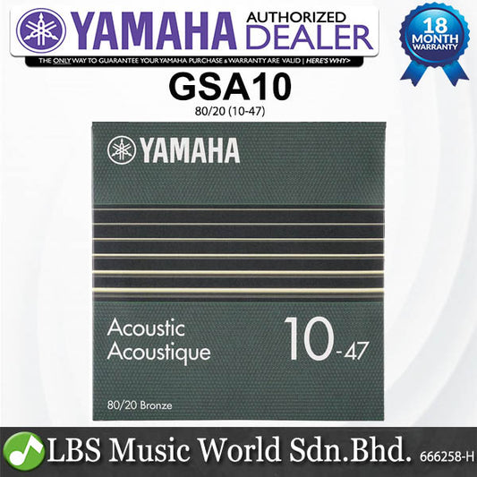 Yamaha GSA10 GSA11 GSA12 80/20 Bronze Acoustic Guitar String - 10-47 / 11-52 / 12-52