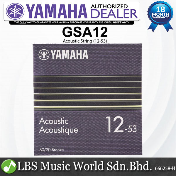 Yamaha GSA10 GSA11 GSA12 80/20 Bronze Acoustic Guitar String - 10-47 / 11-52 / 12-52