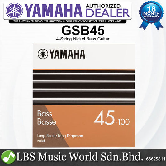 Yamaha GSB45 GSB45-5 4 and 5 Nickel Bass Guitar String - 45-100 / 45-130
