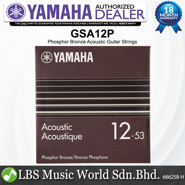 Yamaha GSA10P GSA11P GSA12P Phosphor Bronze Acoustic Guitar Strings - 10-47 / 11-52 / 12-53