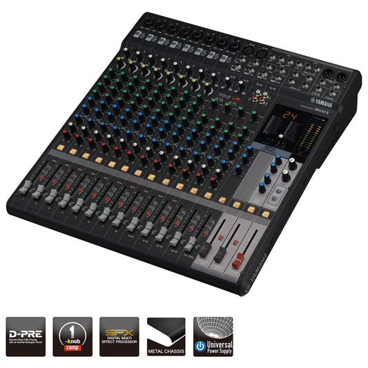 Yamaha MG16X 16 Channel Stereo Mixer with 24 Effect Programs (MG16 X)
