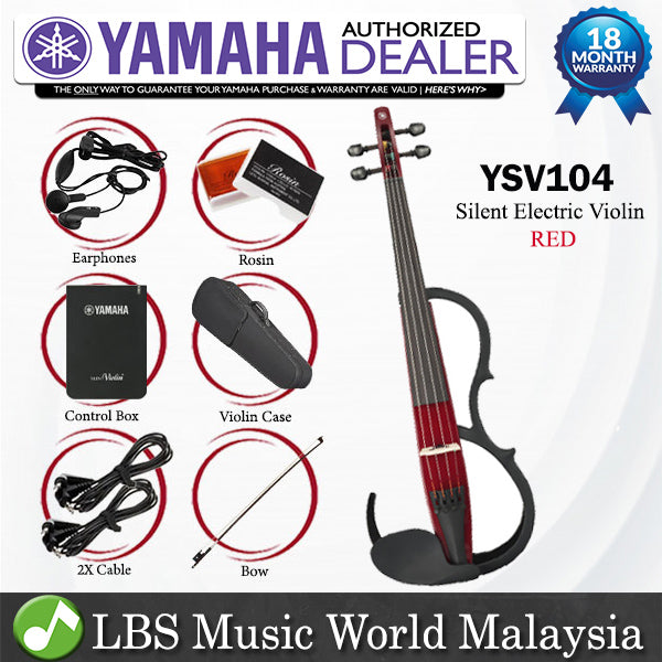 Yamaha YSV104 Silent Series Electric Violin Complete Set With Case