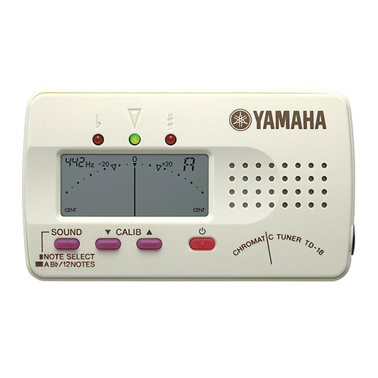Yamaha TD-18 WE LCD Chromatic Scale Tuner White (TD18WE TD18)