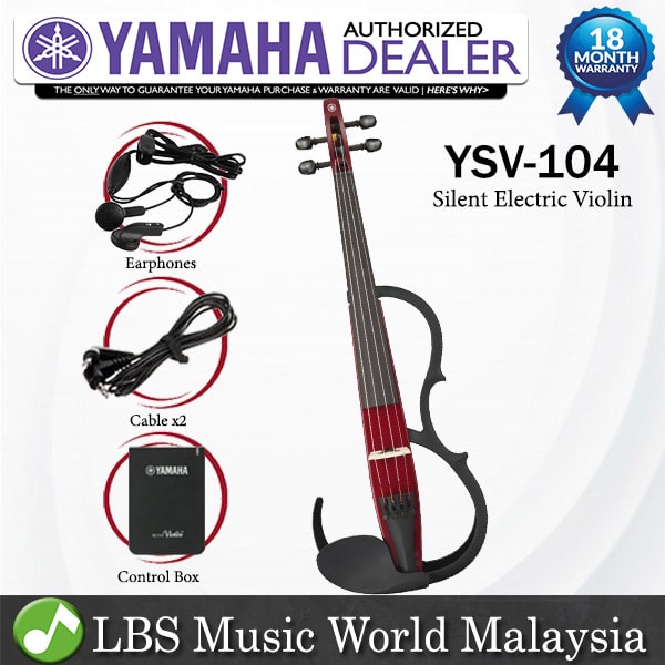 Yamaha YSV104 4/4 Spruce Silent Series Electric Violin - Red (YSV