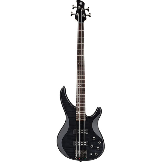 Yamaha TRBX604FM 4 String Active Electric Bass Guitar with Flamed Maple Top Translucent Black (TRBX604 FM)