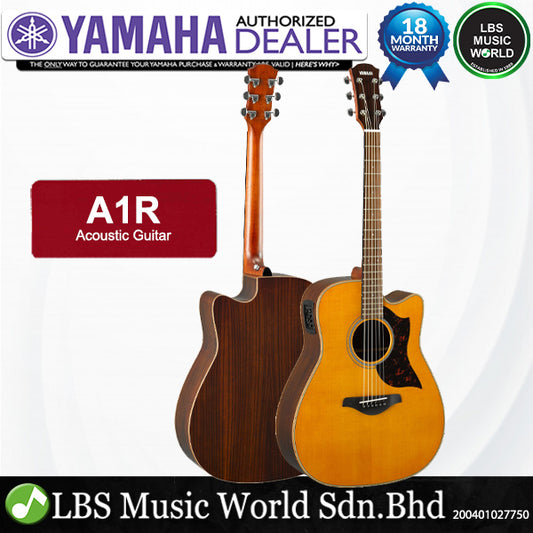 Yamaha A1R 41" Solid Sitka Spruce Top Acoustic Electric Guitar With Pickup - Natural (A 1R)