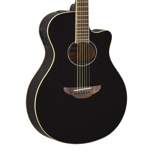 Yamaha APX600 40" Thin Line Spruce Top Acoustic Electric Guitar With Pickup - Black (APX 600)