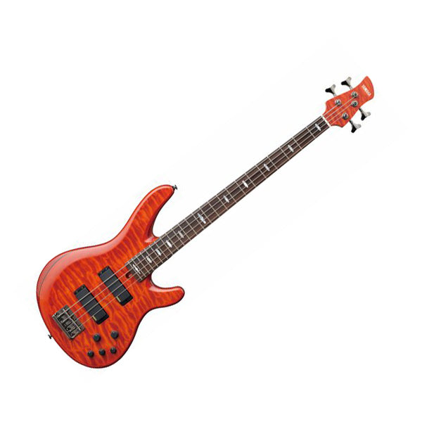 Yamaha TRB1004J 4 String Alder Hum Canceling Type Alnico V Pickup Electric Bass Guitar Caramel Brown (TRB 1004J)