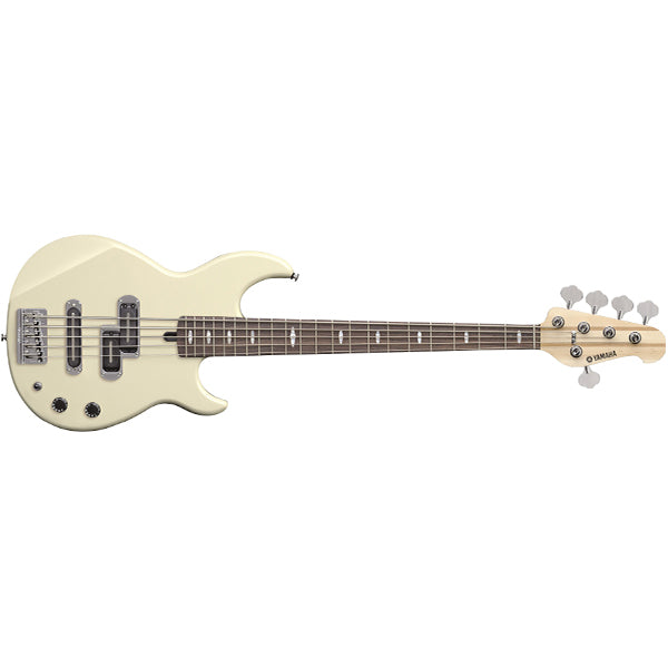 Yamaha BB1025 5 String Alder 3P SS Pickup Electric Bass Guitar - Vintage White (BB 1025)